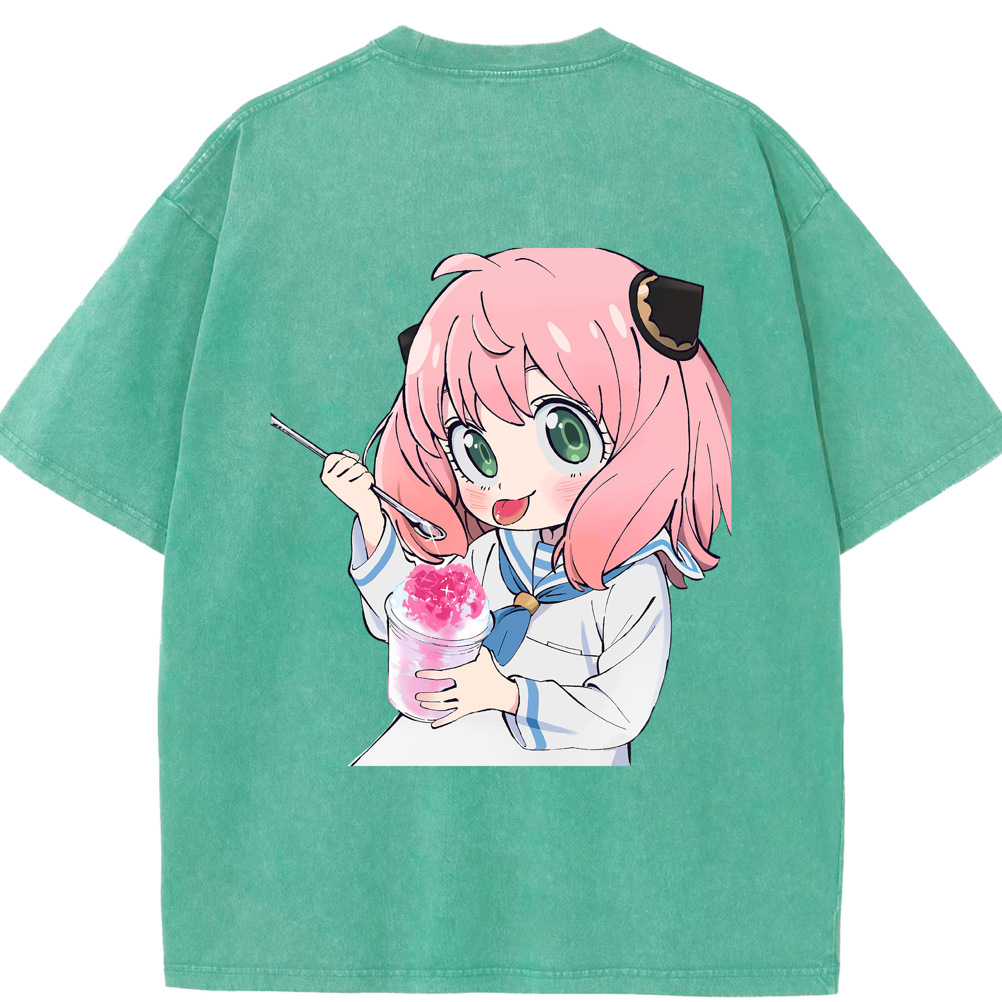 （画像用） SPY×FAMILY间谍家家酒 綿100% ヴィンテージ風 半袖Tシャツ（背面プリント）
